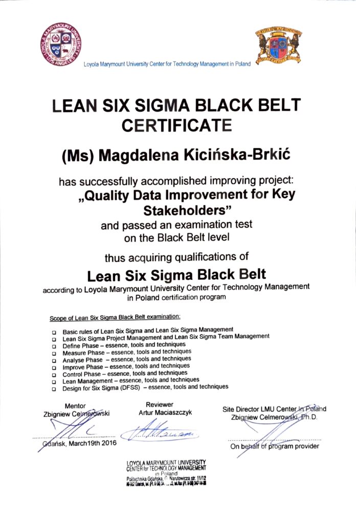 lean six sigma certyfikat page 0001